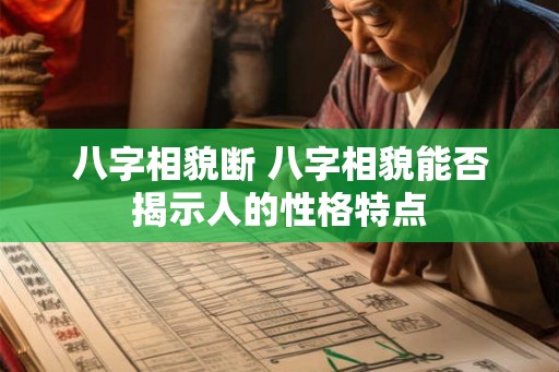 八字相貌断 八字相貌能否揭示人的性格特点