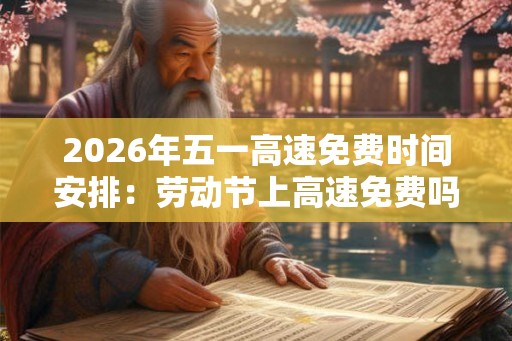2026年五一高速免费时间安排：劳动节上高速免费吗