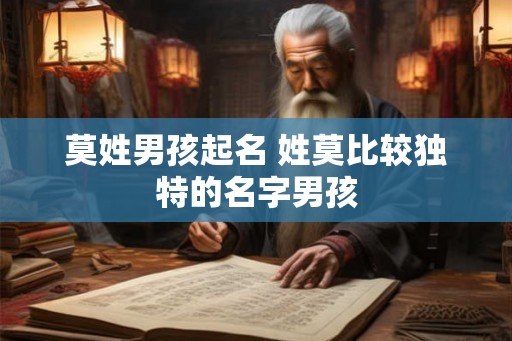 莫姓男孩起名 姓莫比较独特的名字男孩 莫姓男孩起名 姓莫比较独特的名字男孩