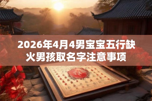 2026年4月4男宝宝五行缺火男孩取名字注意事项 2026年4月4男宝宝五行缺火男孩取名字注意事项