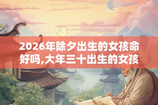 2026年除夕出生的女孩命好吗,大年三十出生的女孩命苦