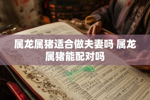属龙属猪适合做夫妻吗 属龙属猪能配对吗