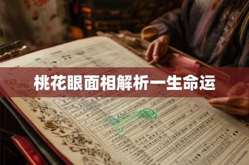 桃花眼面相解析一生命运