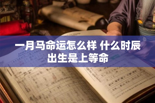 一月马命运怎么样 什么时辰出生是上等命