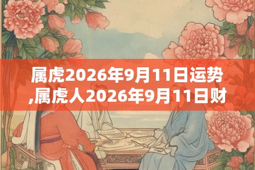 属虎2026年9月11日运势,属虎人2026年9月11日财运,生肖虎2026年9月11日运势