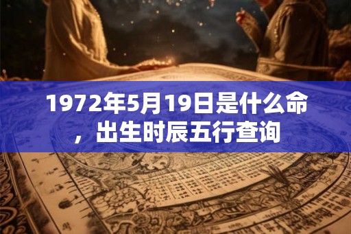 1972年5月19日是什么命，出生时辰五行查询