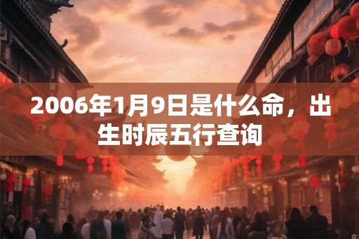 2006年1月9日是什么命,出生时辰五行查询 2006年1月9日是什么命,出生时辰五行查询
