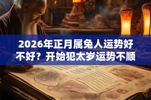 2026年正月属兔人运势好不好？开始犯太岁运势不顺