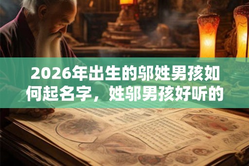 2026年出生的邬姓男孩如何起名字，姓邬男孩好听的名字