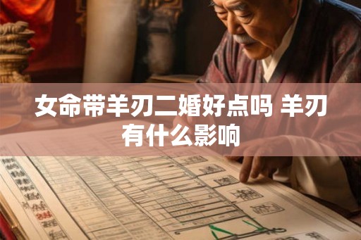 女命带羊刃二婚好点吗 羊刃有什么影响