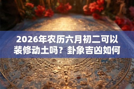 2026年农历六月初二可以装修动土吗？卦象吉凶如何？