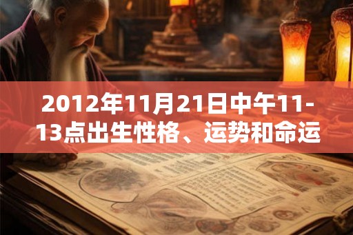 2012年11月21日中午11-13点出生性格、运势和命运