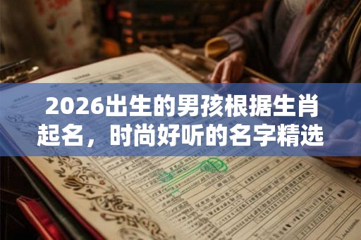2026出生的男孩根据生肖起名，时尚好听的名字精选