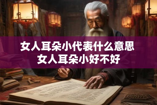 女人耳朵小代表什么意思 女人耳朵小好不好