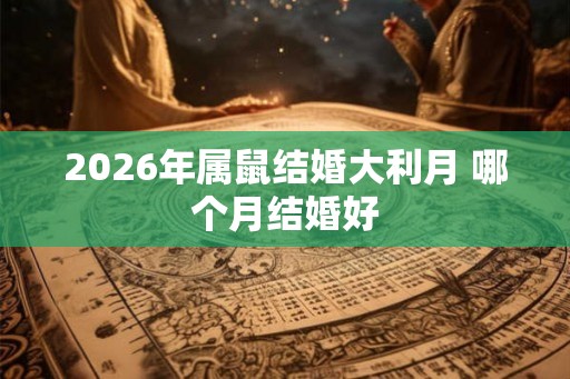 2026年属鼠结婚大利月 哪个月结婚好