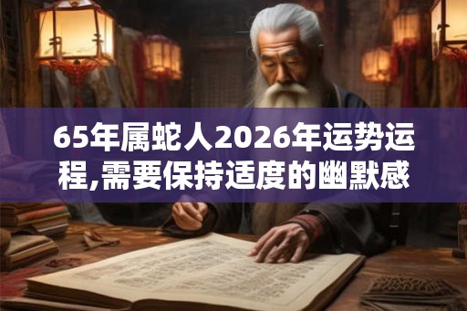 65年属蛇人2026年运势运程,需要保持适度的幽默感 65年属蛇人2026年运势运程,需要保持适度的幽默感