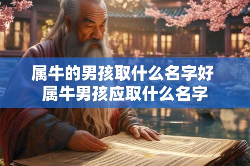 属牛的男孩取什么名字好 属牛男孩应取什么名字