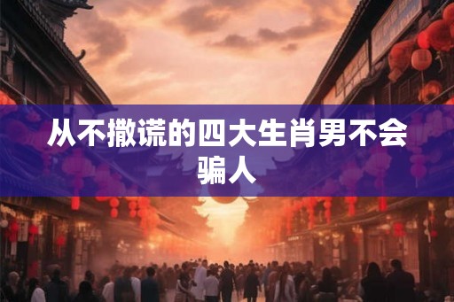 从不撒谎的四大生肖男不会骗人