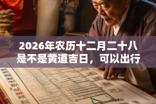 2026年农历十二月二十八是不是黄道吉日，可以出行吗？