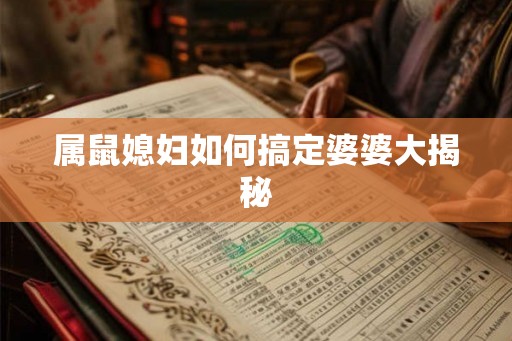 属鼠媳妇如何搞定婆婆大揭秘 属鼠媳妇如何搞定婆婆大揭秘