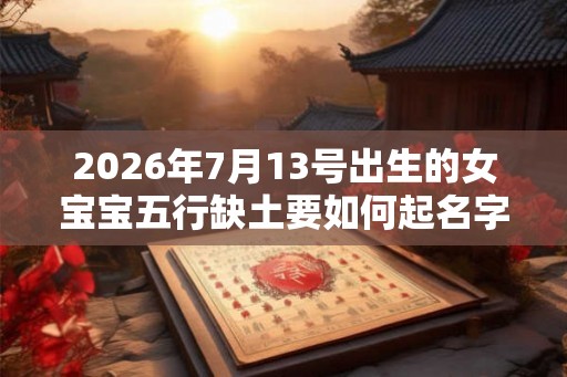 2026年7月13号出生的女宝宝五行缺土要如何起名字