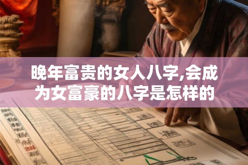 晚年富贵的女人八字,会成为女富豪的八字是怎样的 晚年富贵的女人八字,会成为女富豪的八字是怎样的