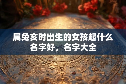 属兔亥时出生的女孩起什么名字好,名字大全 属兔亥时出生的女孩起什么名字好,名字大全