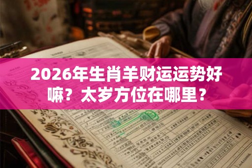 2026年生肖羊财运运势好嘛？太岁方位在哪里？