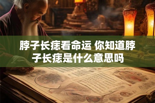 脖子长痣看命运 你知道脖子长痣是什么意思吗