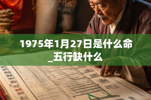 1975年1月27日是什么命_五行缺什么
