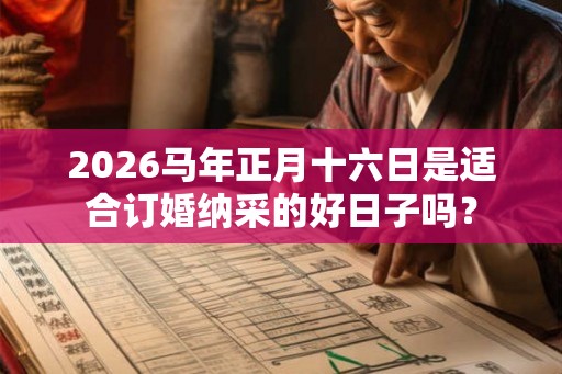 2026马年正月十六日是适合订婚纳采的好日子吗? 2026马年正月十六日是适合订婚纳采的好日子吗?