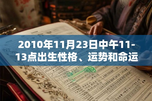 2010年11月23日中午11-13点出生性格、运势和命运