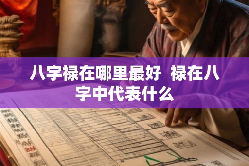 八字禄在哪里最好 禄在八字中代表什么 八字禄在哪里最好 禄在八字中代表什么