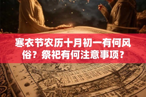 寒衣节农历十月初一有何风俗？祭祀有何注意事项？