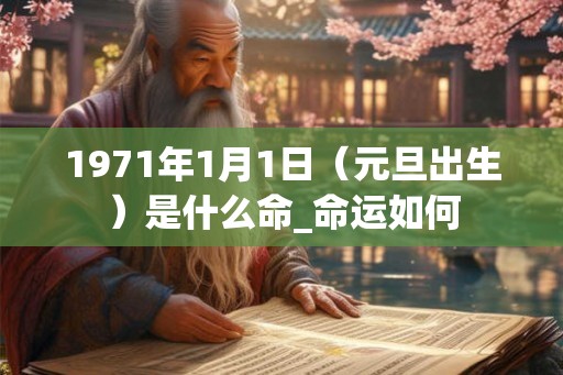 1971年1月1日（元旦出生）是什么命_命运如何