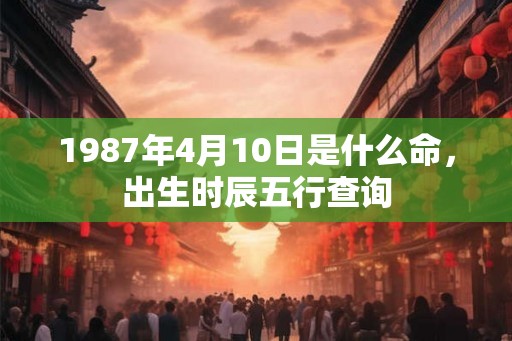 1987年4月10日是什么命，出生时辰五行查询