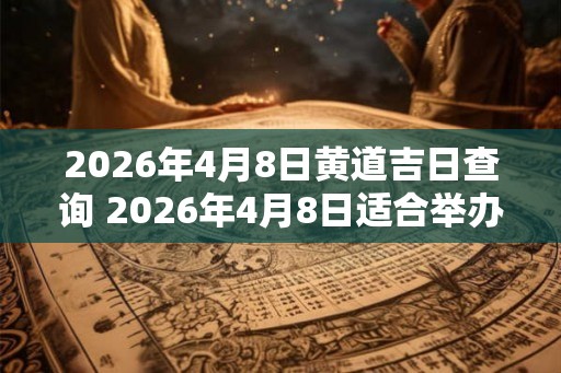2026年4月8日黄道吉日查询 2026年4月8日适合举办什么事
