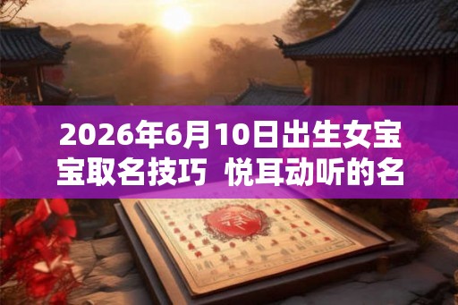 2026年6月10日出生女宝宝取名技巧  悦耳动听的名字