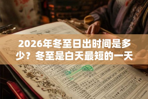 2026年冬至日出时间是多少？冬至是白天最短的一天吗？
