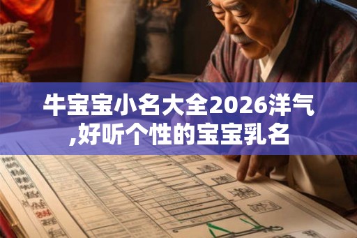 牛宝宝小名大全2026洋气,好听个性的宝宝乳名