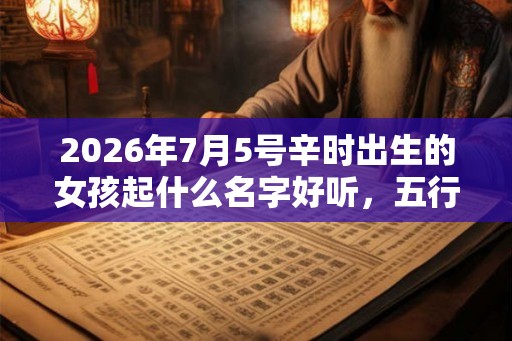 2026年7月5号辛时出生的女孩起什么名字好听，五行是什么？