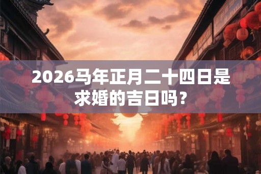 2026马年正月二十四日是求婚的吉日吗？