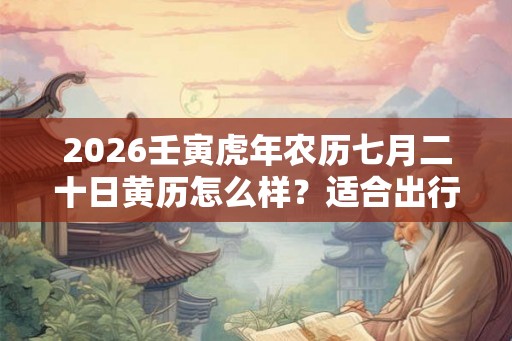 2026壬寅虎年农历七月二十日黄历怎么样？适合出行吗？
