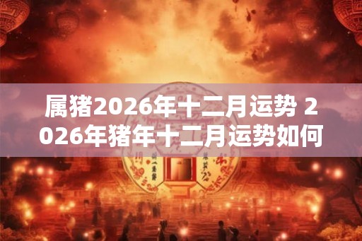 属猪2026年十二月运势 2026年猪年十二月运势如何 属猪2026年十二月运势 2026年猪年十二月运势如何
