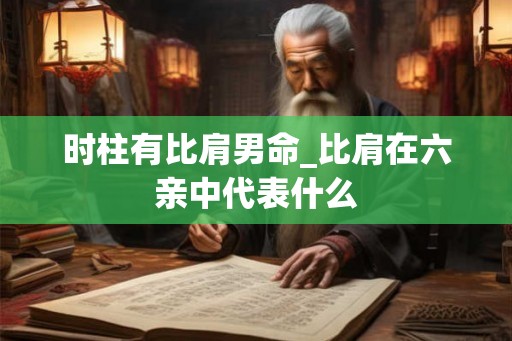 时柱有比肩男命_比肩在六亲中代表什么