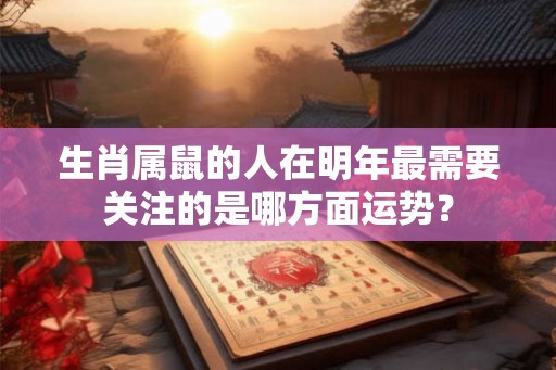 生肖属鼠的人在明年最需要关注的是哪方面运势? 生肖属鼠的人在明年最需要关注的是哪方面运势?