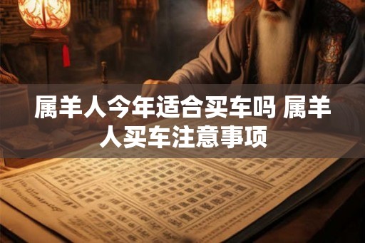 属羊人今年适合买车吗 属羊人买车注意事项