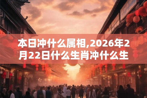 本日冲什么属相,2026年2月22日什么生肖冲什么生肖