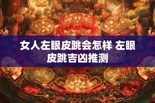 女人左眼皮跳会怎样 左眼皮跳吉凶推测