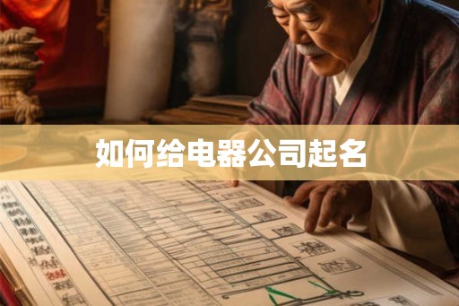 如何给电器公司起名